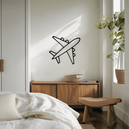 Avion pour décoration murale moderne à accrocher personnalisable thème voyage et aviation