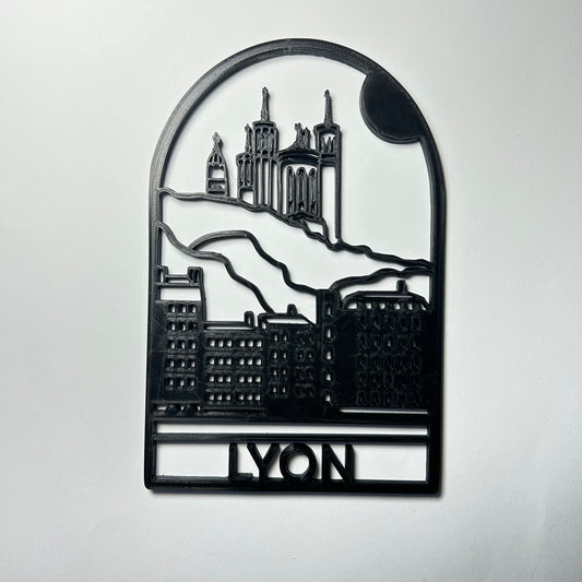 Décoration murale pour salon tendance ville de Lyon souvenirs design