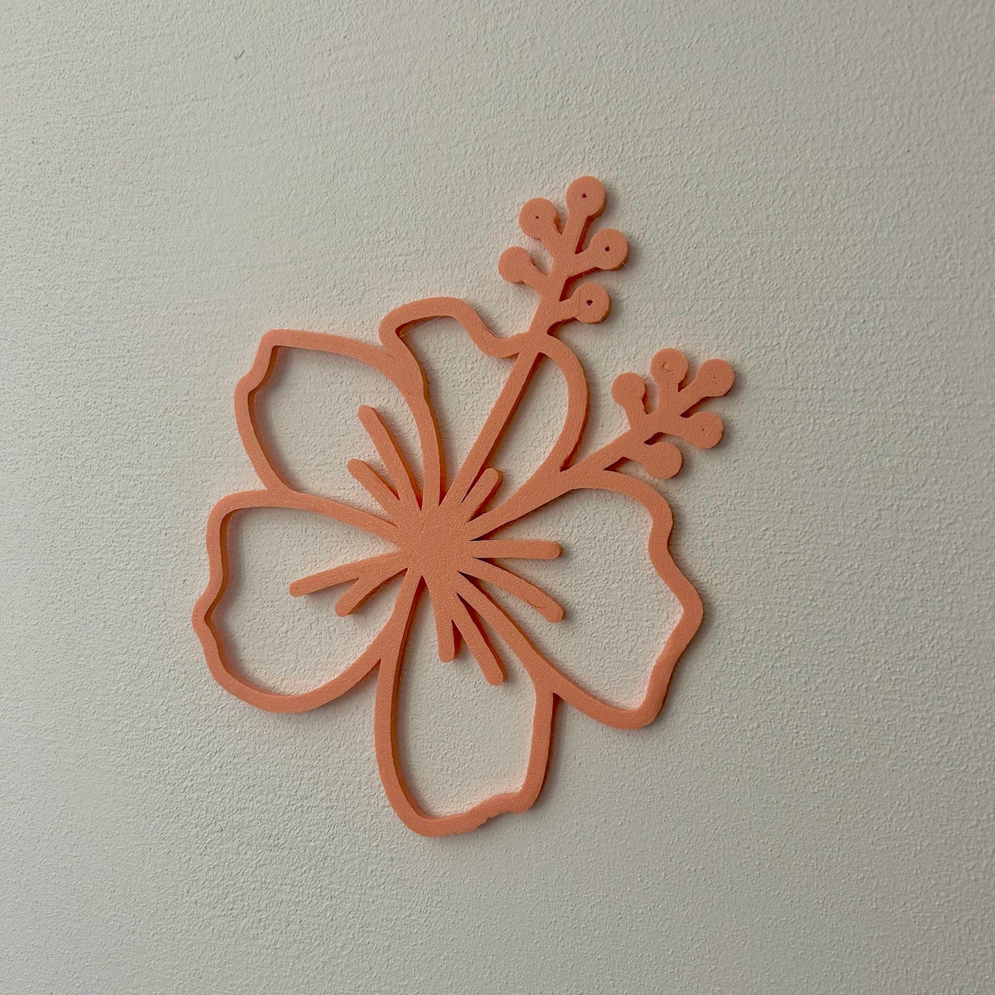 Decoration murale fleur hibiscus à accrocher sur le mur sans percer décoration tendance grand choix de couleurs idée cadeau à personnaliser