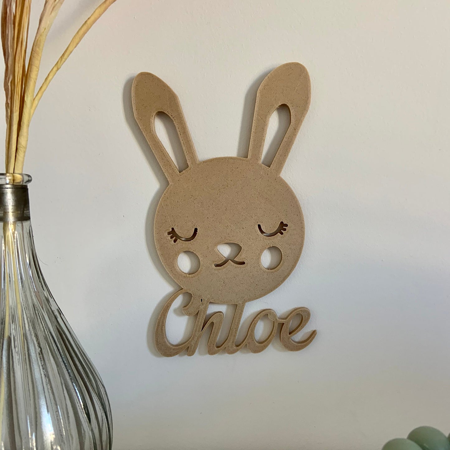 Lapin personnalisable prénom pour déco chambre enfant