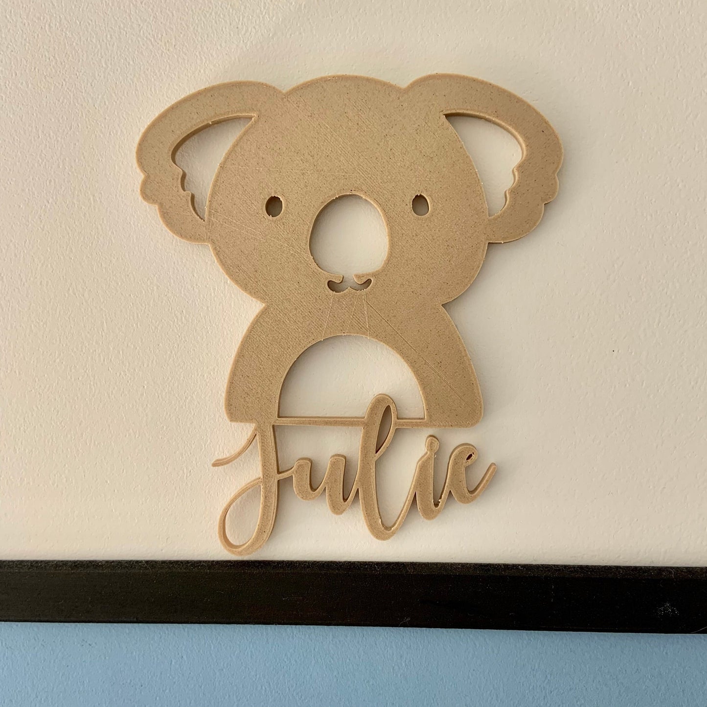 Koala pour décoration chambre enfant plaque avec prénom