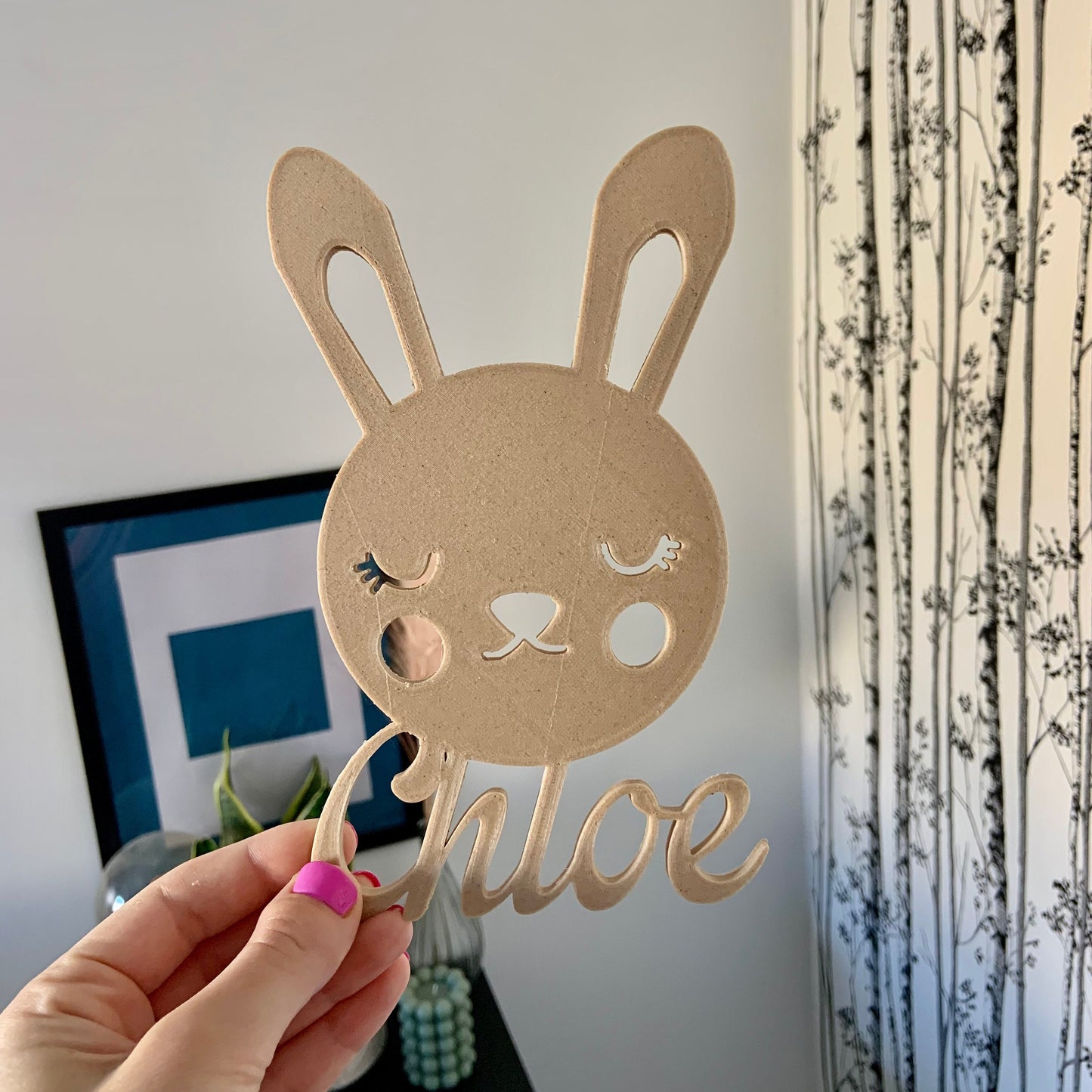 Lapin personnalisable prénom pour déco chambre enfant