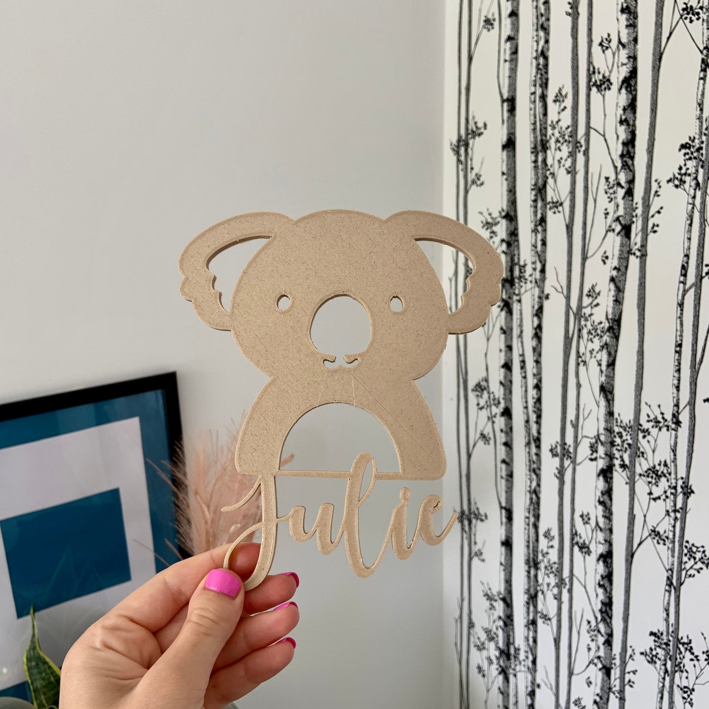 Koala pour décoration chambre enfant plaque avec prénom