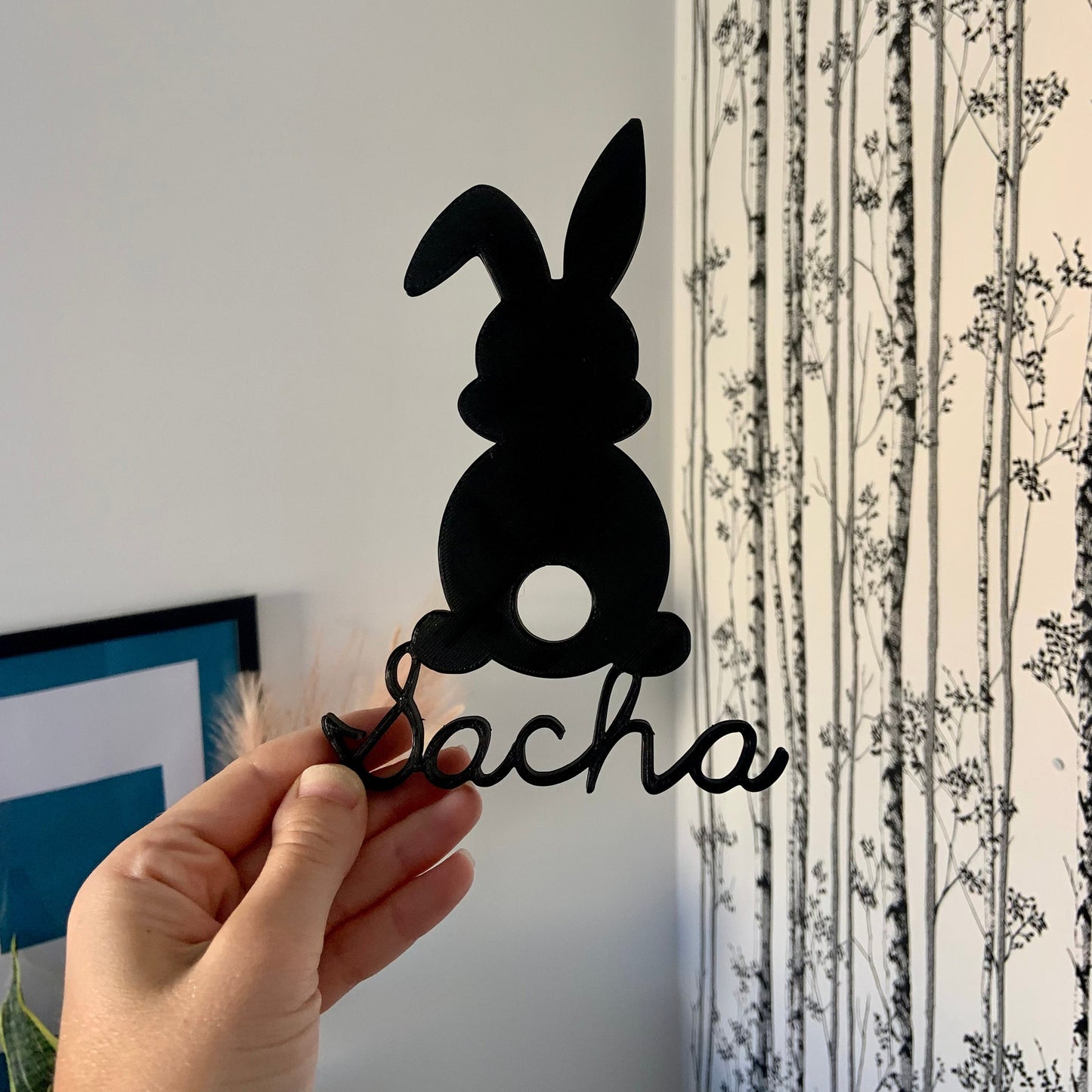 decoration murale prenom lapin pou chambre d'enfant ou bebe