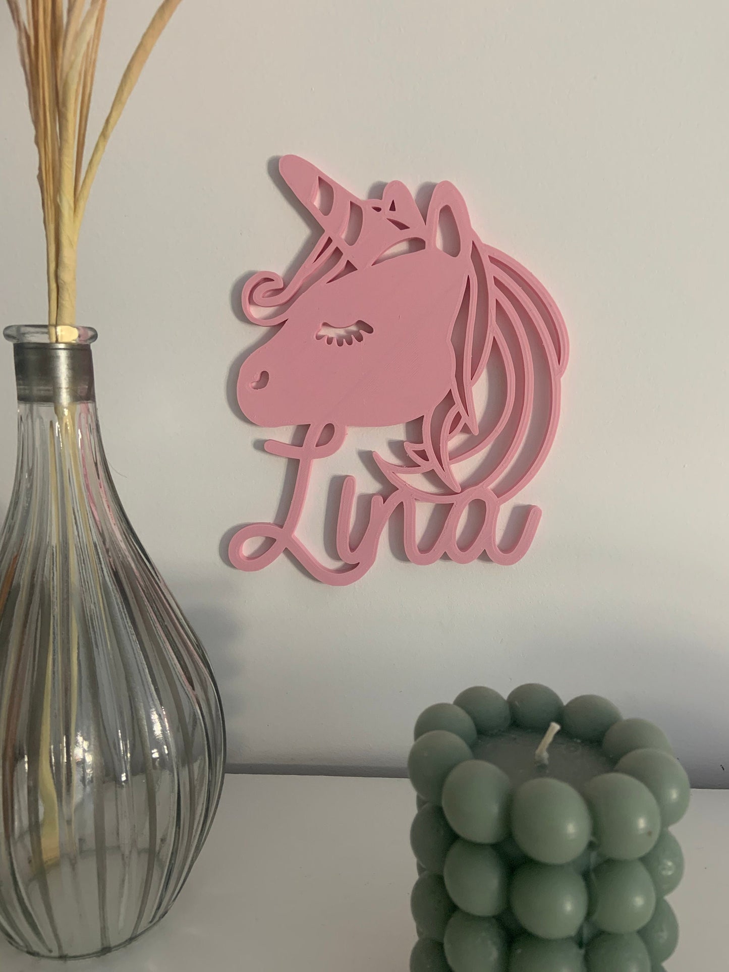 Licorne personnalisable prénom deco murale prenom bebe