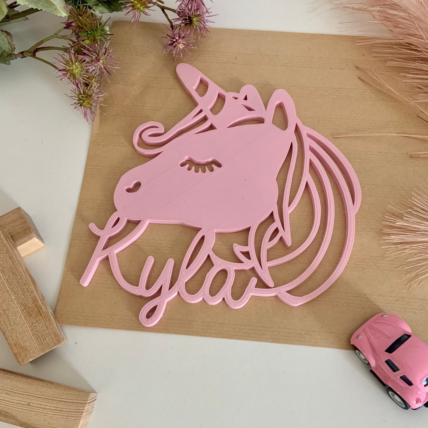 Licorne personnalisable prénom deco murale prenom bebe