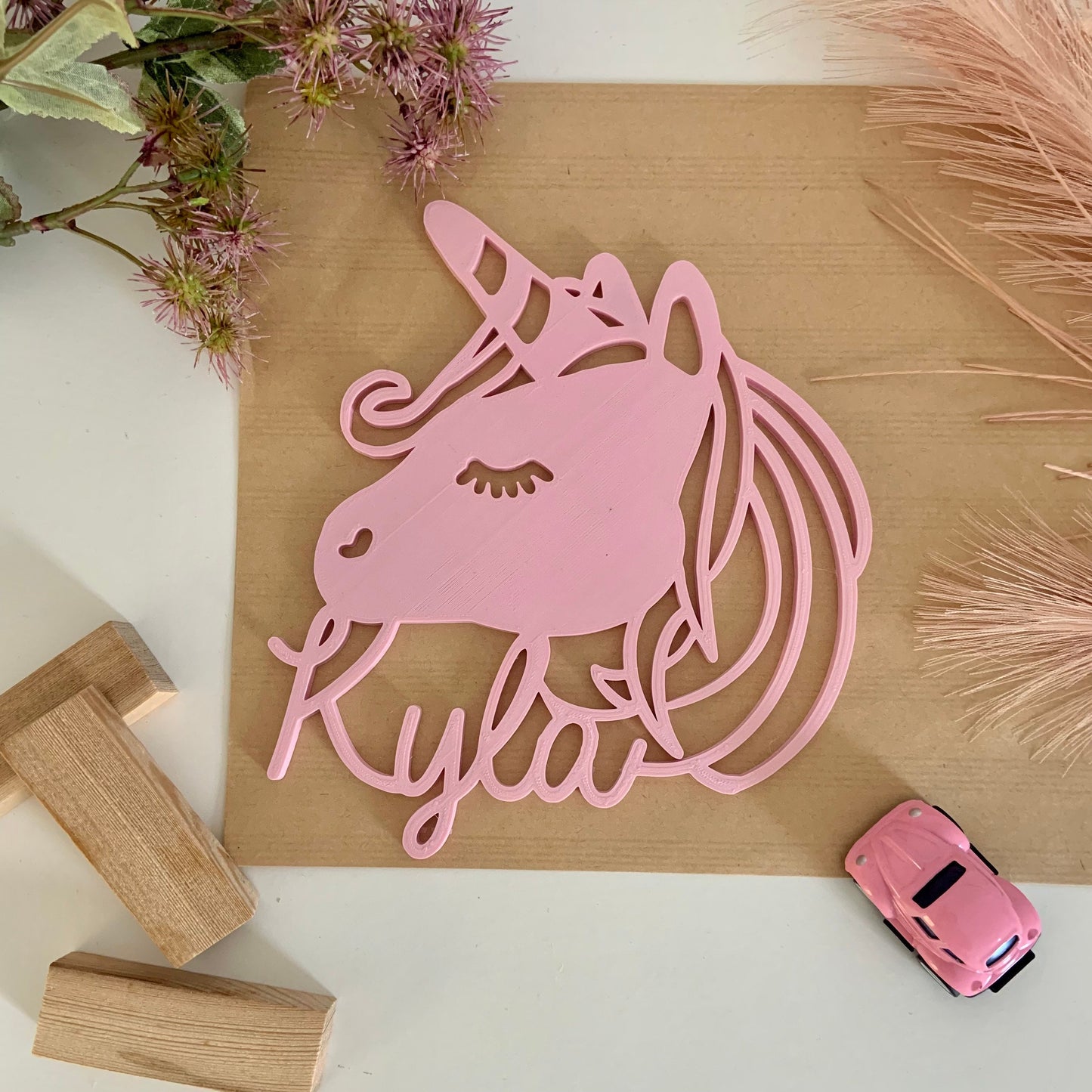 Licorne personnalisable prénom deco murale prenom bebe