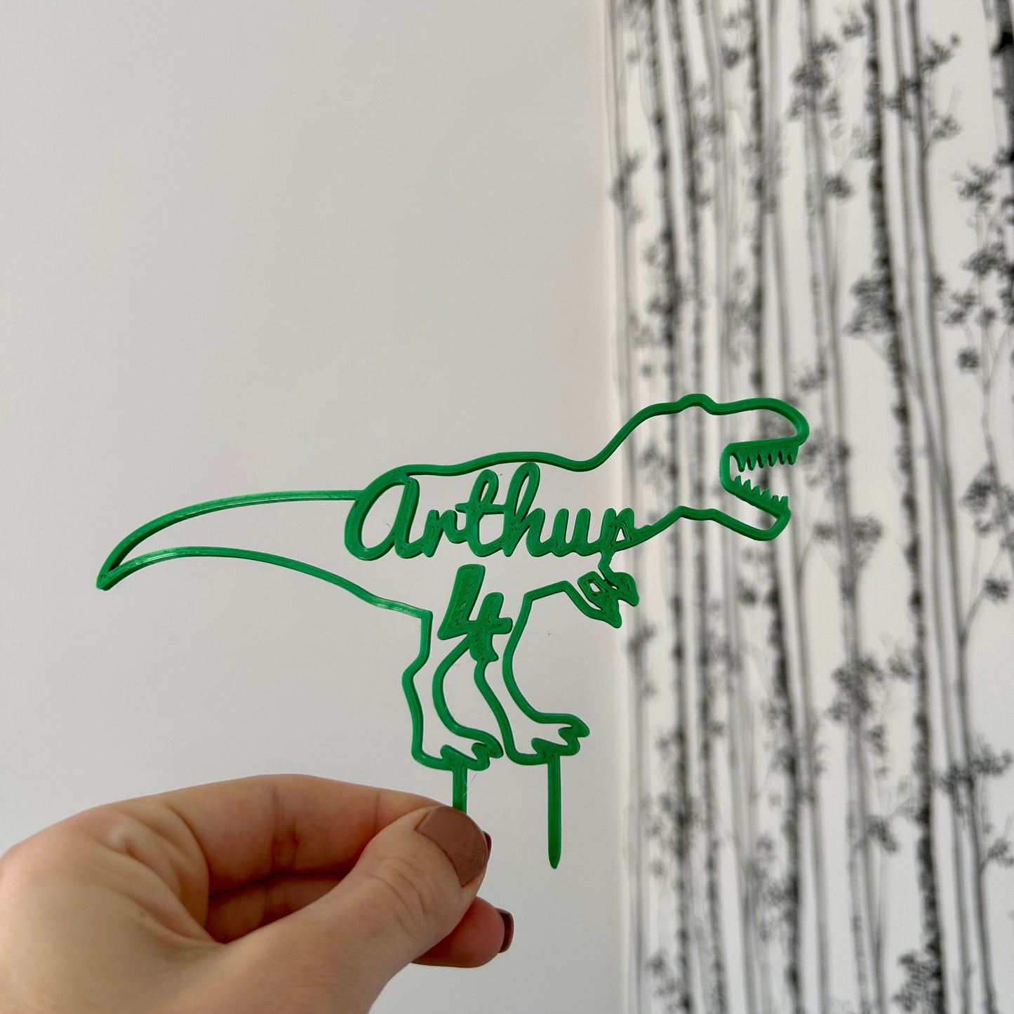 Cake topper dinosaure personnalisé pour décoration gâteau anniversaire enfant