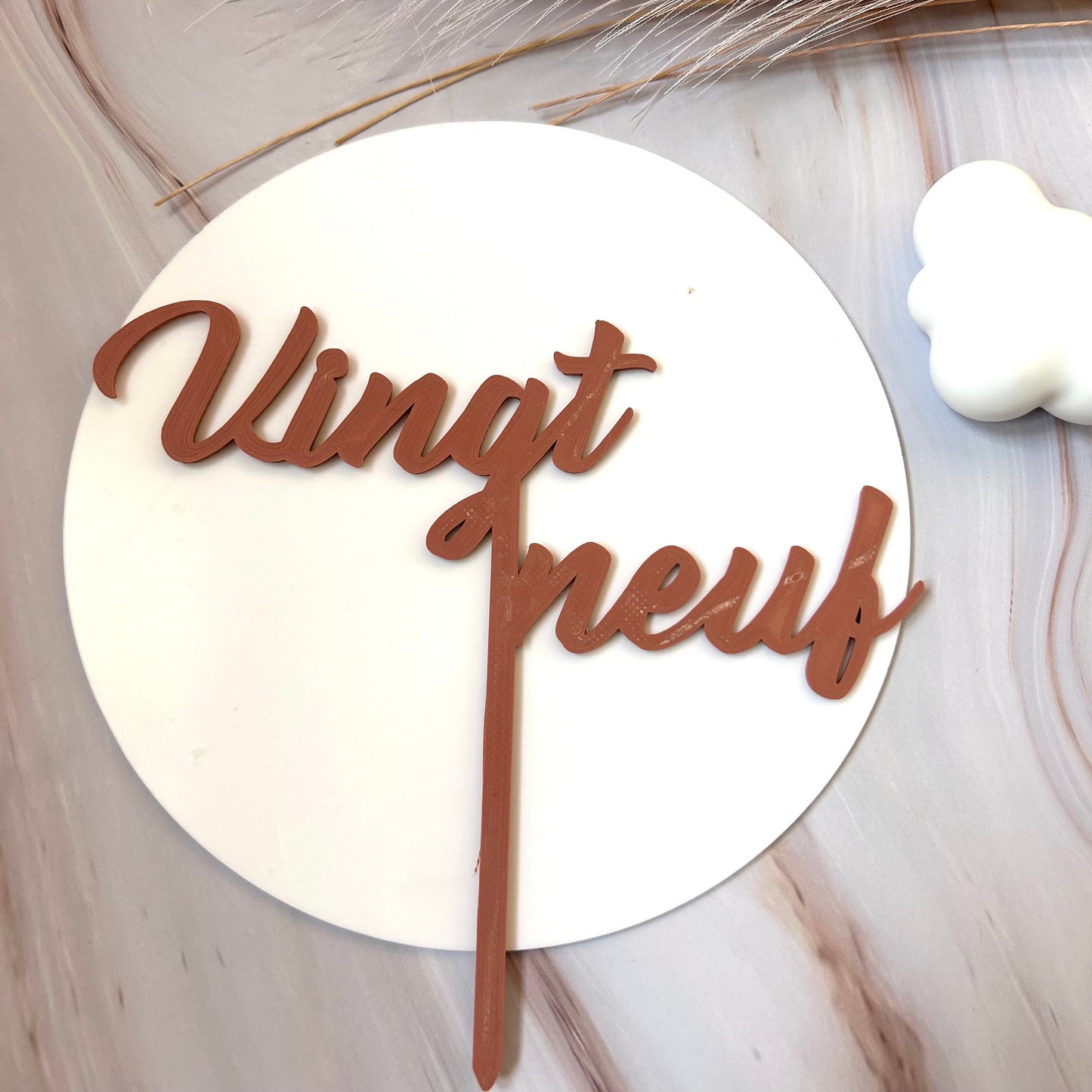 Cake topper personnalisé avec chiffres en écriture âge d’anniversaire décoration de gâteau anniversaire adulte