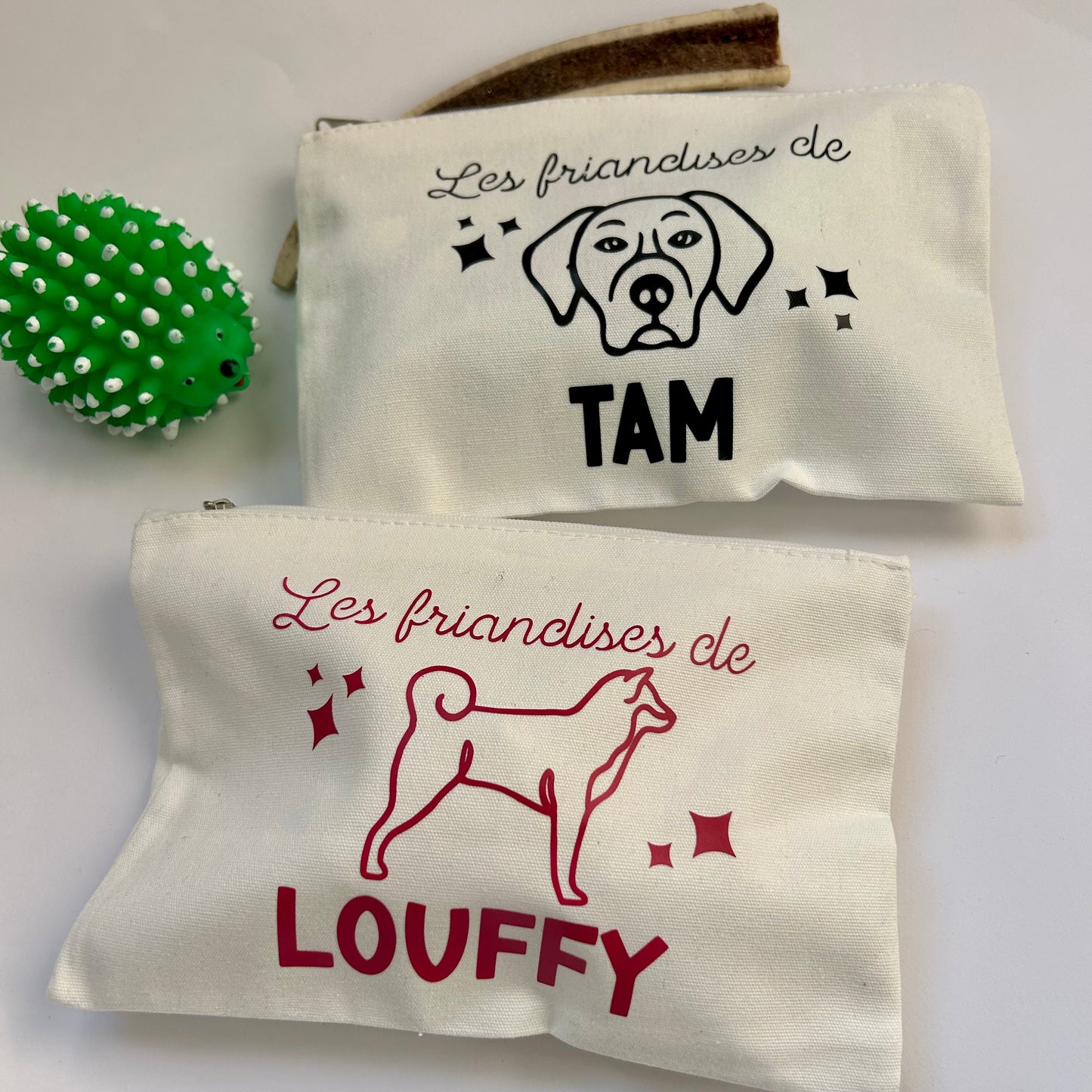 Pochette à friandises pour chien trousse personnalisée pour ranger les gâteaux et affaires de son chien